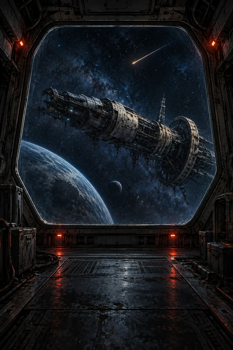 再见,流星主题插画